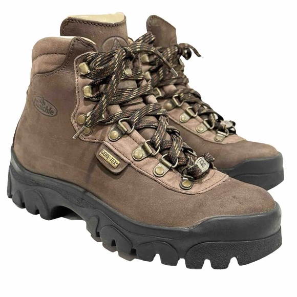Mammut Shoes - Raichle of Switzerland Mammut Gore-Tex Brown Leather Trail Hiking Boots Sz 6 EUC
